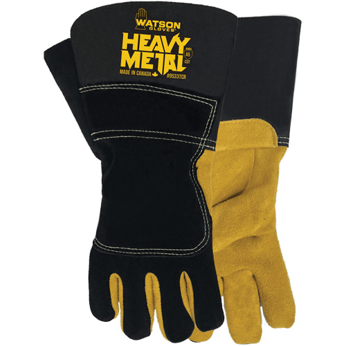 Gants de soudage d'hiver Black Velvet Heavy Metal, Taille Petit, Enveloppe en Cuir d'&eacute;lan refendu, ASTM ANSI niveau A5 Sidevic Inc.