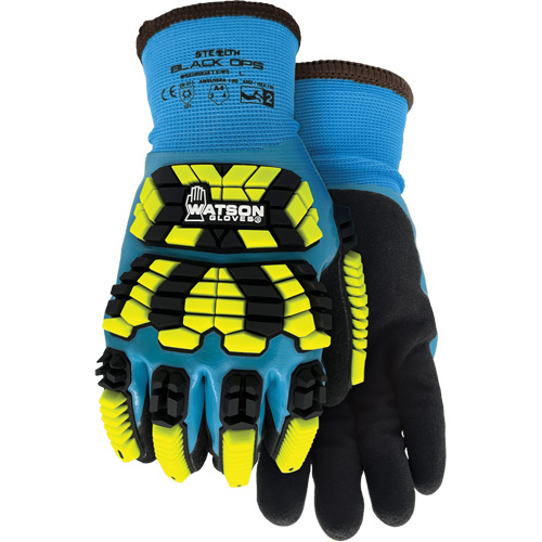 Gants d'hiver antichocs 9393TPR Stealth Black Ops, Petit, Paume en Mousse de latex, Poignet Poignet en tricot Sidevic Inc.