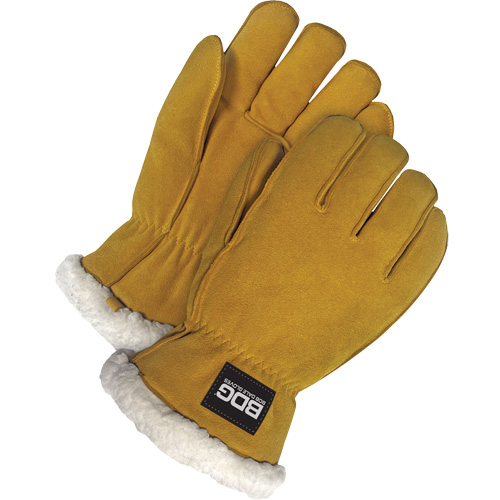 Gants de conducteur, Grand, Paume en Cuir de daim refendu, Tissu-laine Sidevic Inc.