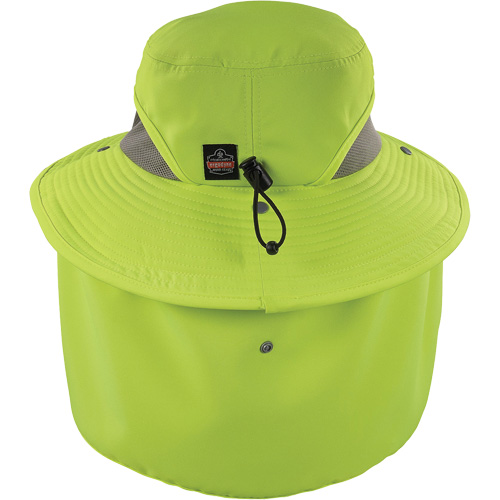 Chapeau de garde forestier 8934 Chill-Its avec prot&egrave;ge-nuque, grand/tr&egrave;s-grand, Lime haute visibilit&eacute; Sidevic Inc.