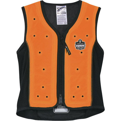 Veste de refroidissement &eacute;vaporatif Chill-Its 6685 avec fermeture &agrave; glissi&egrave;re, 2T-Grand, Orange Sidevic Inc.