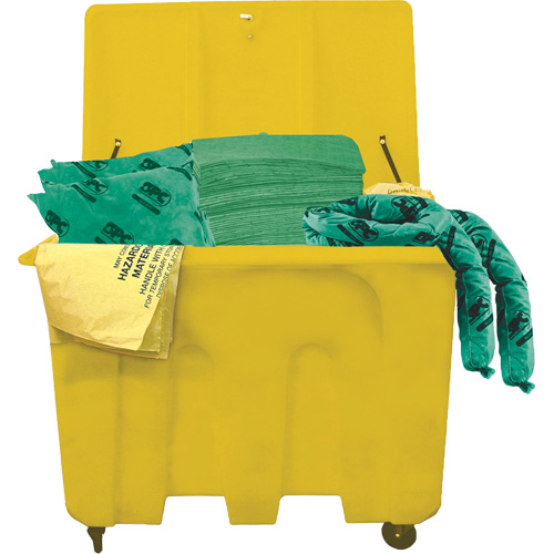 Trousse de d&eacute;versements de produits chimiques pour camion SPC HazWik, Mati&egrave;res dangereuses, Bac, Absorbance de 160 gal. US Sidevic Inc.