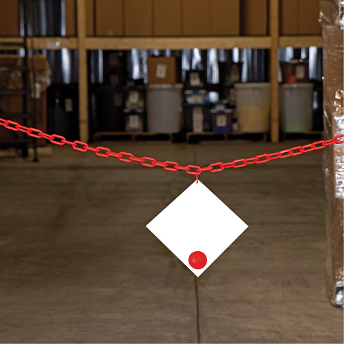 Plastic Barrier Chain, Green, 2" Link, 100' Length Sidevic Inc.