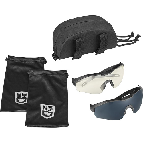 Ensemble de cache-œil pour lunettes de s&eacute;curit&eacute; MY6, Lentille Transparent/Fum&eacute;e, Antibu&eacute;e/Anti-&eacute;gratignures, ANSI Z87+ Sidevic Inc.