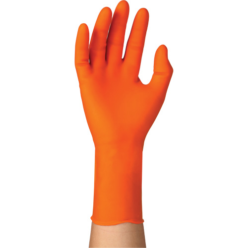 Gants jetables TOUCHNTUFF 93-800, 6,5/7, Latex/N&eacute;opr&egrave;ne/Nitrile, 23,6-mils, Sans poudre, Orange Sidevic Inc.
