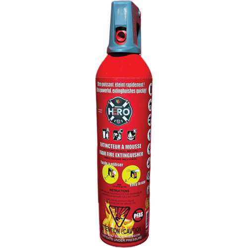 Hero 911 PFAS-Free Fire Extinguisher, ACK, 750 ml Capacity Sidevic Inc.