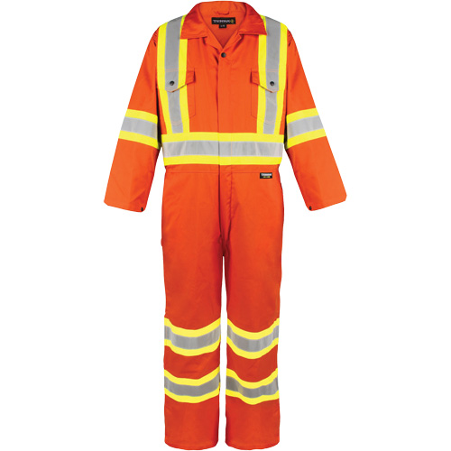 High-Visibility Unlined Coveralls, 3X-Large, High Visibility Orange Sidevic Inc.