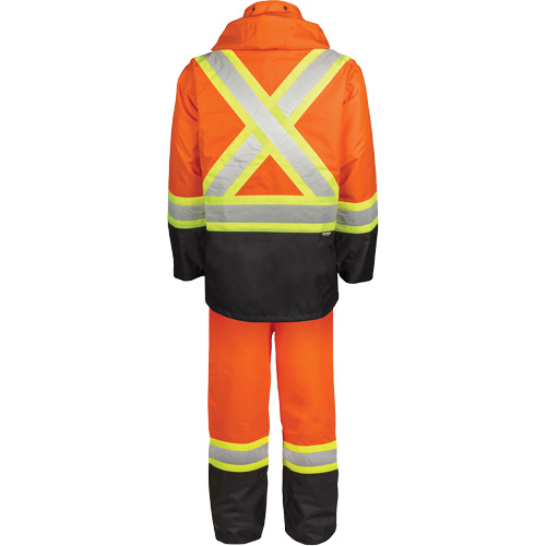 High-Visibility 150-Deniers Rain Suit, Polyester, Small, High Visibility Orange Sidevic Inc.