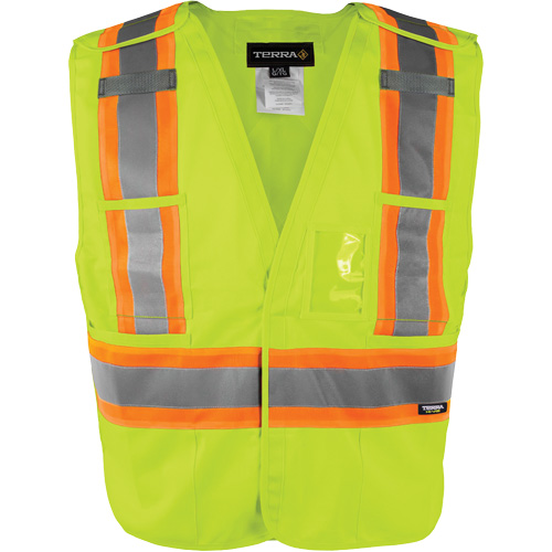 Gilet haute visibilit&eacute; &agrave; d&eacute;tachement rapide en 5 points, Orange haute visibilit&eacute;, Moyen/Petit, Polyester Sidevic Inc.