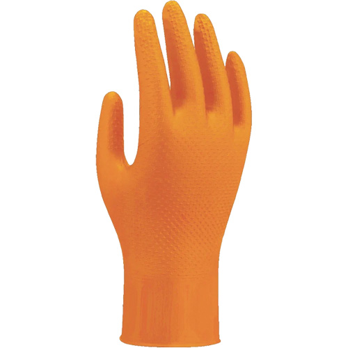 Gants jetables haute visibilit&eacute; 709HVO, 10/T-Grand, Nitrile, 8 mils, Sans poudre, Orange Sidevic Inc.