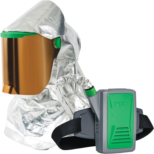 Respirateur &agrave; chaleur radiante Z-Link avec souffleur & montage &agrave; la ceinture, Respirateur &agrave; masque/Capuchon & visi&egrave;re, Pile Lithium-ion Sidevic Inc.