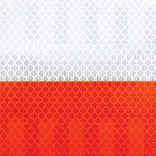 High Intensity Grade Flexible Work Zone Sheeting 382VHIP, 5" W x 150' L, Orange and White Sidevic Inc.