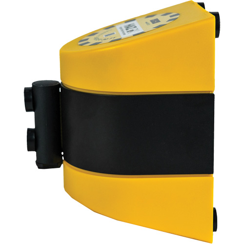 Syst&egrave;me de barri&egrave;re de s&eacute;curit&eacute; HAZLOK, Plastique, Fixation magn&eacute;tique, 30', Ruban Noir et jaune Sidevic Inc.
