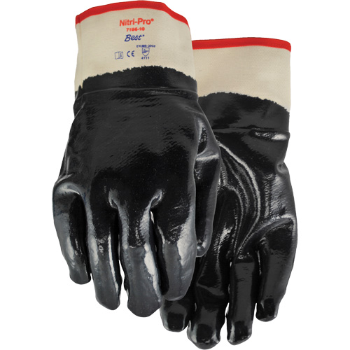 Nitri-Pro&reg; Coated Gloves, 9/Large, Nitrile Coating, Jersey/Cotton Shell Sidevic Inc.