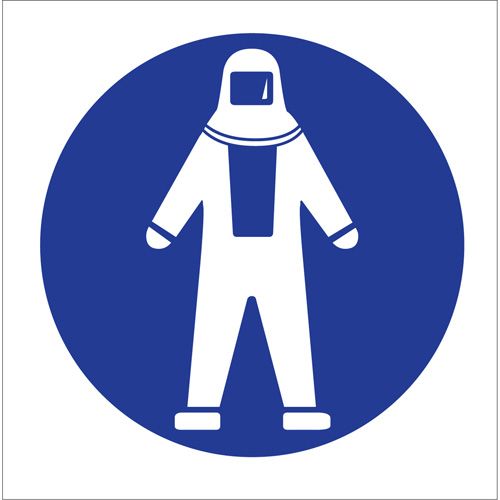 &eacute;tiquettes avec pictogramme Right to Know - Combinaison pleine protection, Vinyle, Feuille, 1-1/4" lo x 1-1/2" la Sidevic Inc.