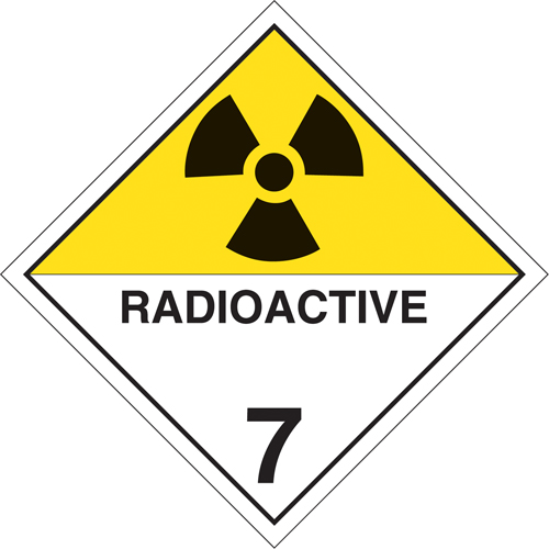 Plaque-&eacute;tiquette TMD mati&egrave;res radioactives, Aluminium Sidevic Inc.
