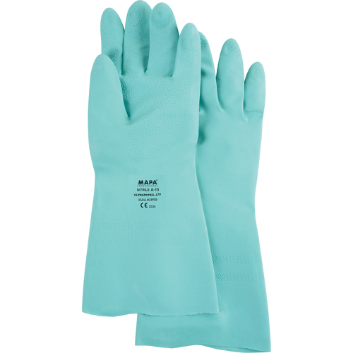Gants &agrave; prise &agrave; motif en Z StanSolv, Taille Grand/9, 13" lo, Nitrile, 15 mils Sidevic Inc.