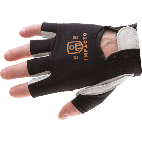 Anti-Impact Left-Hand Glove, X-Small, Goatskin/Split Leather Palm, Hook & Loop Cuff Sidevic Inc.