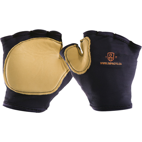 Gant antichoc sans doigts &agrave; prise d'outil, main gauche, Taille T-petit, Paume Cuir fleur Sidevic Inc.
