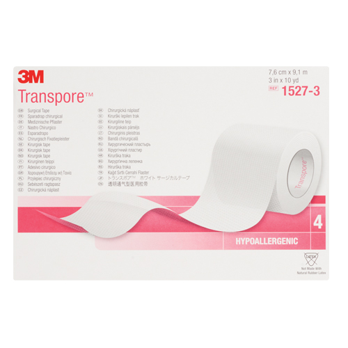 Ruban chirurgical Transpore de 3M, Classe 1, 30' lo x 3" la Sidevic Inc.
