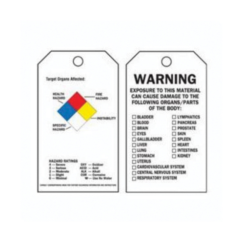 &eacute;tiquettes du droit &agrave; l'information, Polyester, 3" la x 5-3/4" h, Anglais Sidevic Inc.