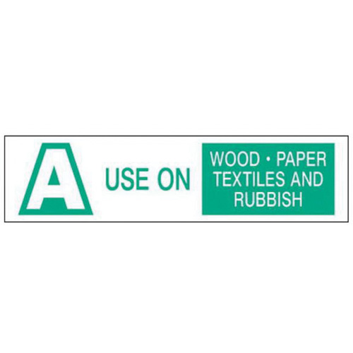 "A Use on Wood Paper Textiles and Rubbish" Labels, 6" L x 1-1/2" W, Green on White Sidevic Inc.