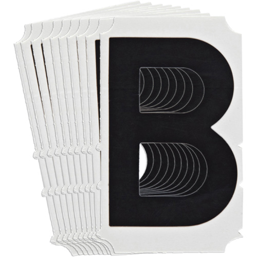 &eacute;tiquettes de lettres et chiffres gothiques individuels Quick-Align, B, 4" h, Noir Sidevic Inc.