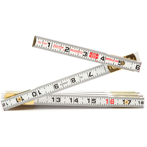 Red End&reg; Masonry Rule, 6' L, Wood, 1/16" Graduations Sidevic Inc.