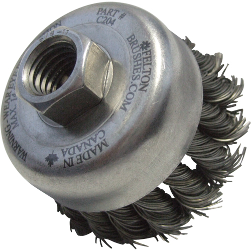 Brosses-boisseau &agrave; fils nou&eacute;s, 4" dia. x 5/8"-11 arbre Sidevic Inc.