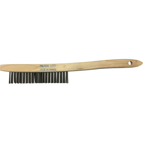 Curved-Handle Scratch Brushes, Brass, 3 x 19 Wire Rows, 14" Long Sidevic Inc.