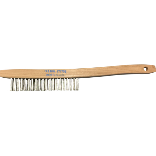 Brosses de nettoyage &agrave; manche recourb&eacute;, Acier inoxydable, 3 x 19 rangs de fils, Longueur 14" Sidevic Inc.