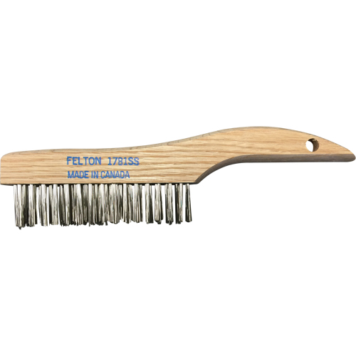 Brosses de nettoyage &agrave; manche en patin, Acier inoxydable, 4 x 16 rangs de fils, Longueur 10" Sidevic Inc.