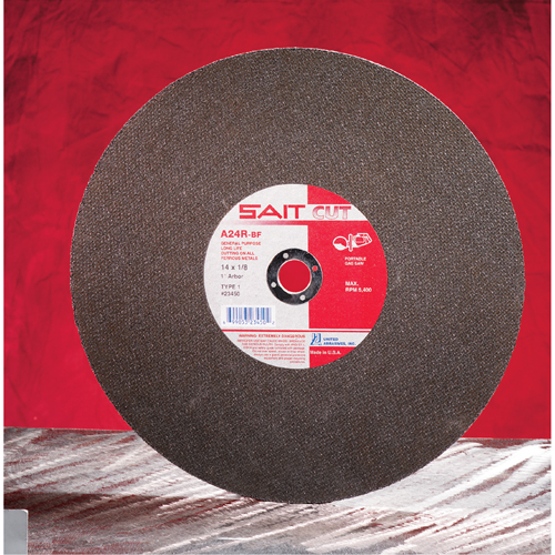A24N Fast Grinding Wheel, 6" x 1/4", 7/8" Arbor, Aluminum Oxide, Type 27 Sidevic Inc.