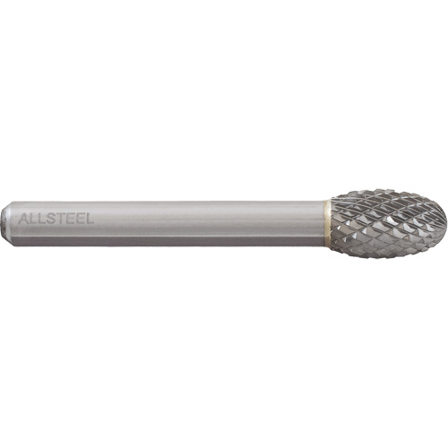 Fraise au carbure ovoide ALLSTEEL, SE-3, 3/8" dia., 1/4" Tige, 5/8" Prof. de la coupe Sidevic Inc.