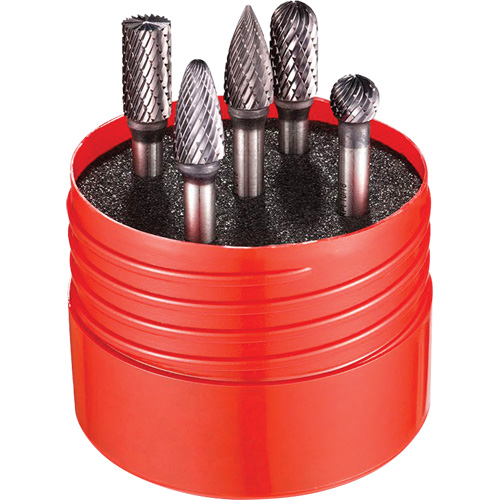 Double Cut Rotary Burr Set, 5 Pieces Sidevic Inc.