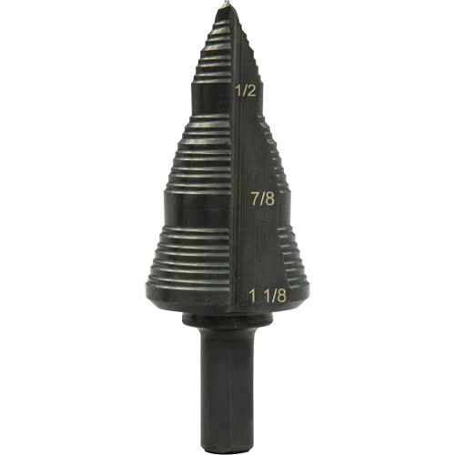 #9 Multi-Hole Step Bit, 3/16" - 1-1/8" , High Speed Steel Sidevic Inc.