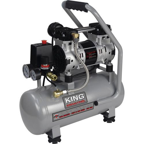 Ultra-Quiet Oil-Free Air Compressor, Gas, 3 gal., 135 PSI Sidevic Inc.