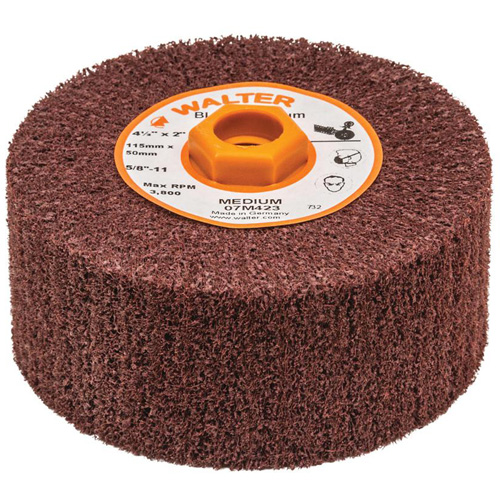 Blendex Surface Conditioning Drum, 4-1/2" Dia. x 2" W, 5/8"-11 Arbor, Medium Grit Sidevic Inc.