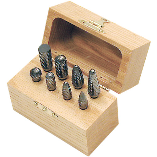 CBK-8 Carbide Bur Set in Wooden Box, 8 Pieces Sidevic Inc.