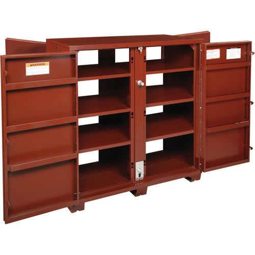 Armoire &agrave; tablettes Jobsite, Acier, 63,7 pi³, Rouge Sidevic Inc.