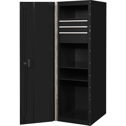 RX Series Side Cabinet, 3 Drawers, 19" W x 25" D x 61" H, Black Sidevic Inc.