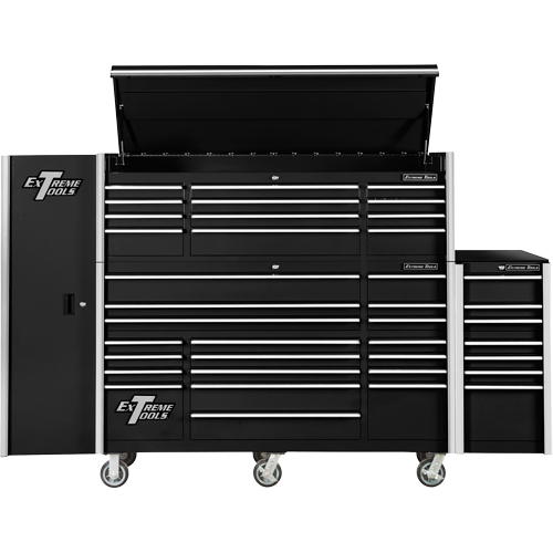 RX Series Side Cabinet, 3 Drawers, 19" W x 25" D x 61" H, Black Sidevic Inc.