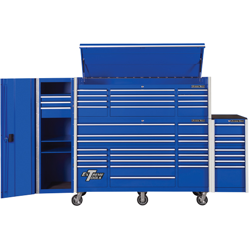 Armoire lat&eacute;rale s&eacute;rie RX, 3 tiroirs, 19" la x 25" p x 61" h, Bleu Sidevic Inc.