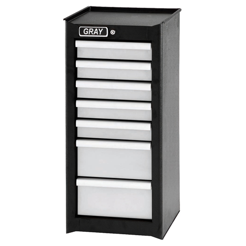 Side Rider Cabinet, 7 Drawers, 14-3/4" W x 18" D x 33.34" H, Black Sidevic Inc.