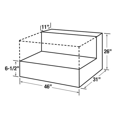 Steel Fuel Transfer Tank, Steel, 85 gal. Capacity, White Sidevic Inc.
