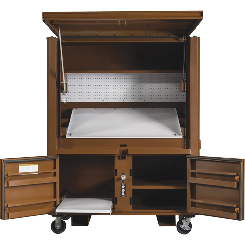 Field Office Jobsite Box, 33" W x 63" D x 80" H, Steel, Red Sidevic Inc.