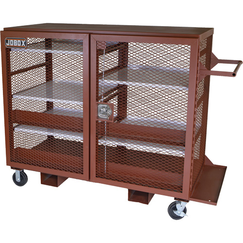 Armoire mobile en treillis, Acier, 49 pi³, Rouge Sidevic Inc.