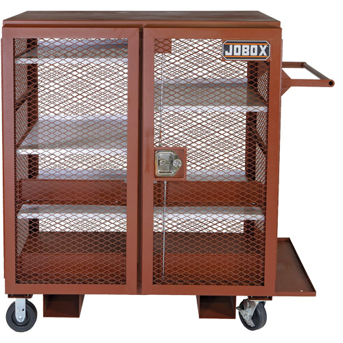 Armoire mobile en treillis, Acier, 37 pi³, Rouge Sidevic Inc.