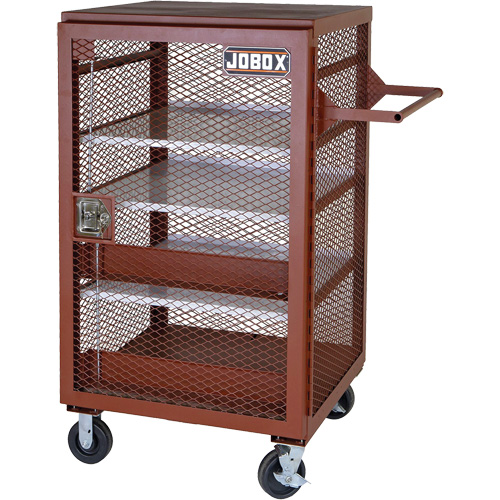 Armoire mobile en treillis, Acier, 22 pi³, Rouge Sidevic Inc.