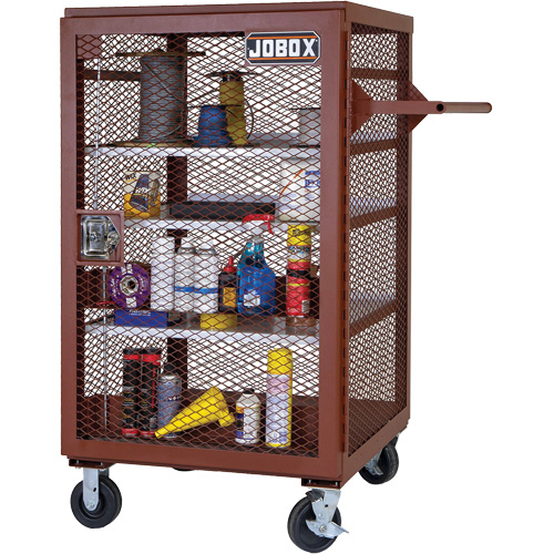 Armoire mobile en treillis, Acier, 22 pi³, Rouge Sidevic Inc.